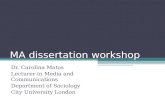 Ma dissertation workshop