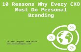 10 Reasons Why Every CXO Must DO Personal Branding
