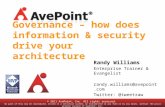 Governance - how does information & security drive your architecture