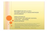 Information skills in a technologically disadvantaged environment