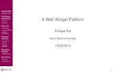 A Web Widget Platform