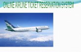 Online Airline Ticket reservation System