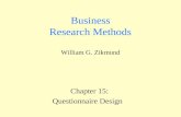 Research Methods William G. Zikmund, Ch15