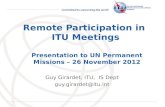 ITU Remote Participation Presentation 1