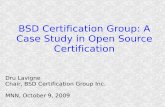 BSD Certification Group: A Case Study in Open Source Certification