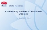 Community Advisory Committee September 2010