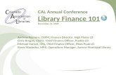 CAL Annual Conference Library Finance 101