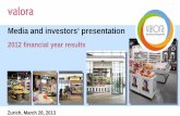 Media and investors‘ presentation: 2012 financial year results