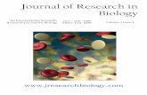 Journal of Research in Biology Volume 4 Issue 1