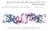 Journal of Research in Biology Volume 3 Issue 3