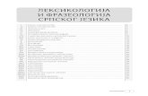 Leksikologija i Frazeologija Srpskog Jezika
