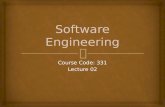 Software Engineering - Lecture 02