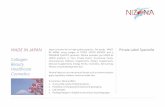 Nizona product Summary Catalog (Made in Japan)