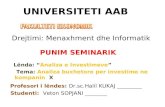 Punim Seminarik - Analiza e Investimeve