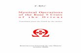 Mystical Operations of the Rose Croix of the Orient