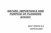 Nature, Importance and Purpose of Planning Process