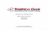 Sample Olympic Distance Triathlon Training Plan
