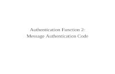 Authentication Function 2: Message Authentication Code