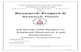 Job Design w.r.t. Employee Motivation and Job Performance