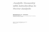 Analytic Geometry With Introduction to Vector Analysis