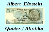Albert Einstein'den Alıntılar