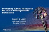 ICPSR: Resources for Use in Undergraduate Instruction