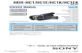 Sony HDR-HC1 DV Camera