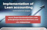 Case Study - Lean Accounting - Traditional Accounting Practices