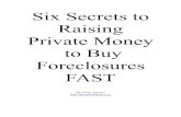 Six Secrets to Raising Private Money to Buy Foreclosures FAST