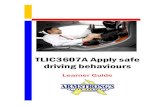 TLIC3607A - Apply Safe Driving Behaviours - Learner Guide