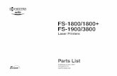 kyocera FS 3800 parts list