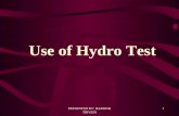 Use of Hydro test (G-10)