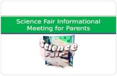Science fair informational meeting for parents ppt