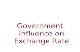 Govt Influence on Exchange Rate