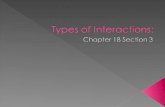 Types of Interactions Ch 18.3 7th
