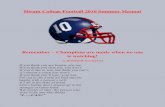 Hiram College Football 2010 Summer Manual