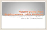 Automating Perl deployments with Hudson