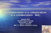 A collaboration is a collaboration is a collaboration