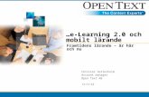 e-Learning 2.0 & Mobilt lärande - Framtidens lärande 2010, Open Text