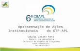 6ª CBAPL: Ações Institucionais do GTP-APL