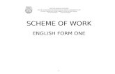 Scheme of Work Form 1
