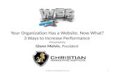 Your Organization Has a Website. Now what? 3 Ways to Increase Performance