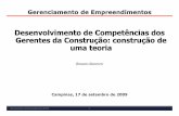 Desenvolvimento de Competências dos Gerentes da Construção: construção de uma teoria