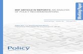 IMF: Analysis of Policy Recommendations after the Global Financial Crisis