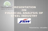 Financial analysis of steel industry ( JSW)