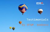 Testimonials: Benefits of Implementing the EFQM Model
