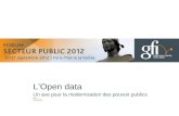 L’open data : un axe pour la modernisation des pouvoirs publics