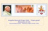 ANGELO RONCALLI - POPE JOHN  XXIII - LIFE MOMENTS - DOCUMENTARY ESSAY (PPT)