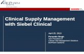 Clinical Supply Management with Siebel Clinical