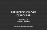 Subverting the Xen hypervisor